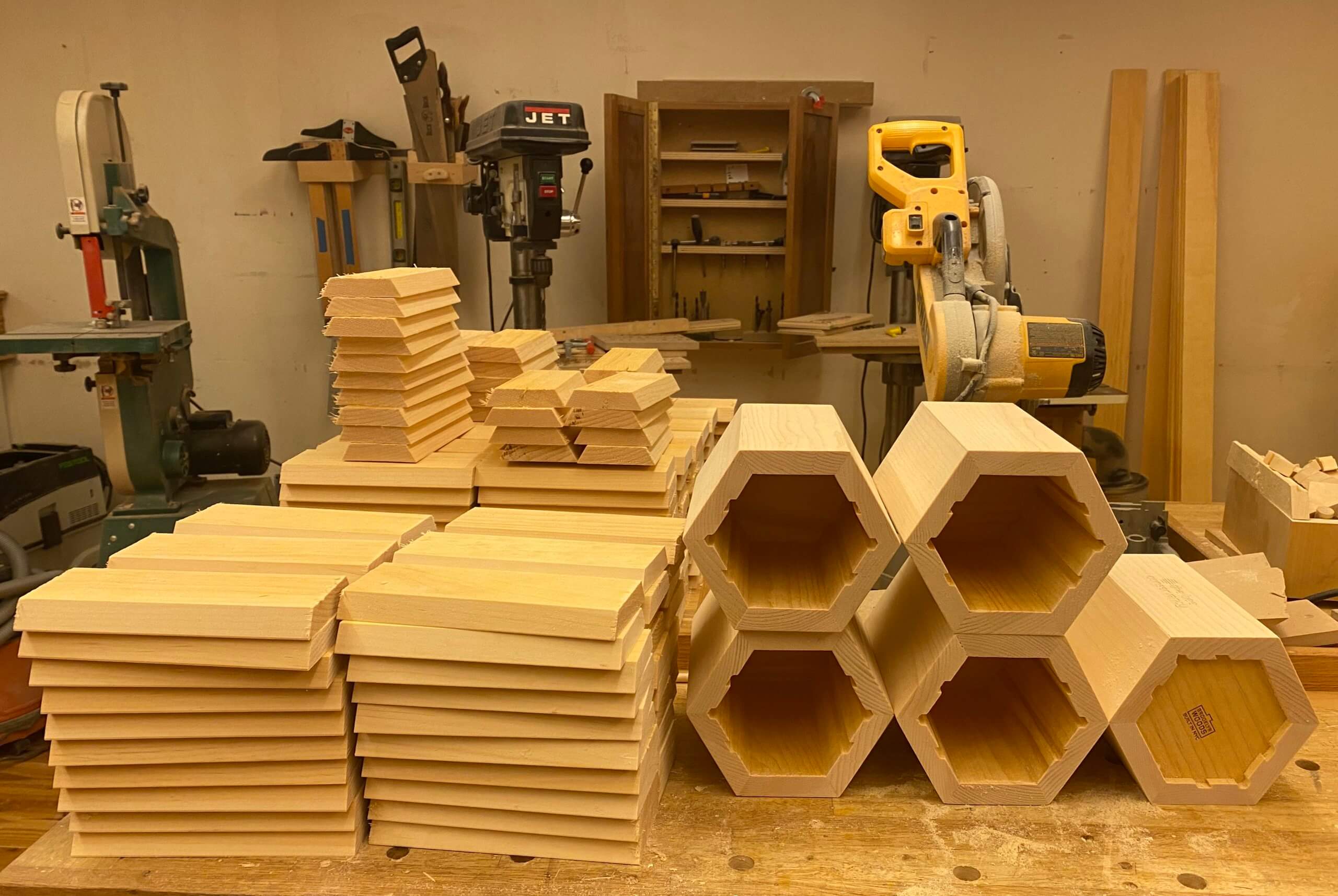 Production of The Bee Conservancy's native bee house
